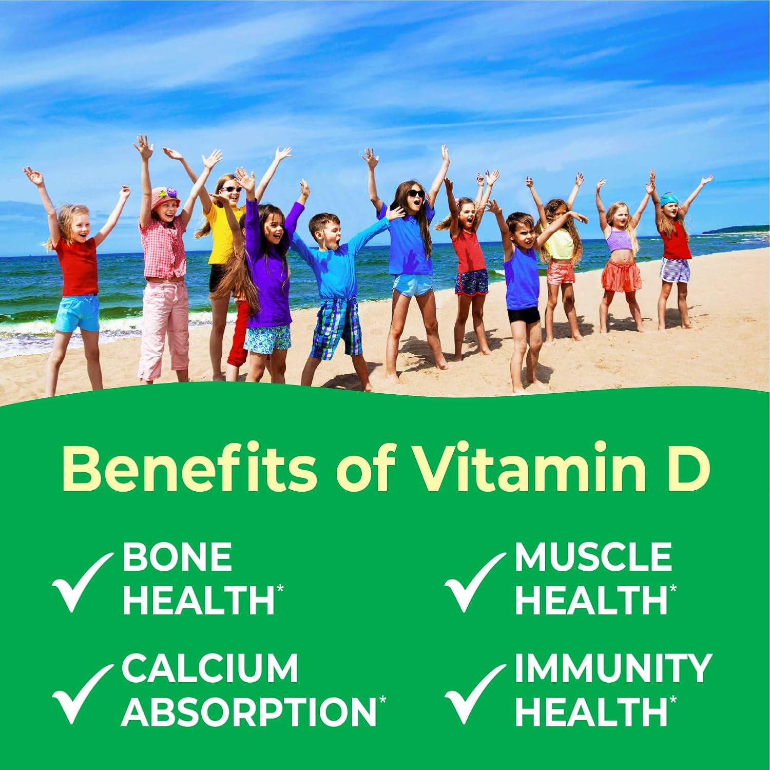 VitaWorks Kids Vitamin D 1000 IU Chewable Tablets - Orange Flavour - Vegan - 120 Count - görsel 4