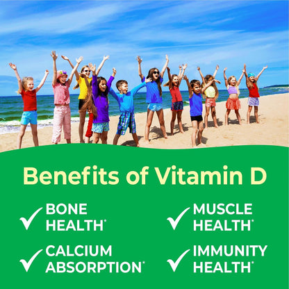 VitaWorks Kids Vitamin D 1000 IU Chewable Tablets - Orange Flavour - Vegan - 120 Count