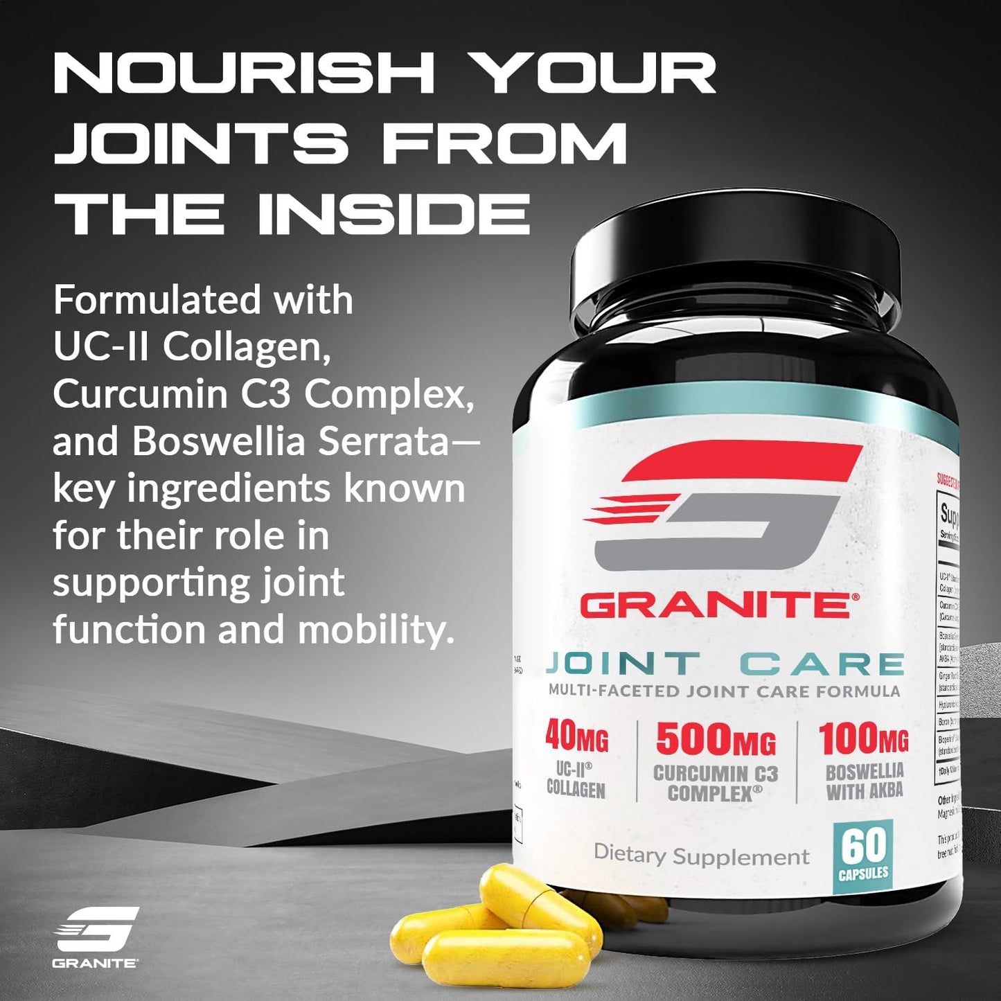 Granite Joint Care - Premium UC-II Collagen & Turmeric with Boswellia, Hyaluronic Acid & Boron - görsel 2