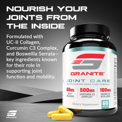 Granite Joint Care - Premium UC-II Collagen & Turmeric with Boswellia, Hyaluronic Acid & Boron