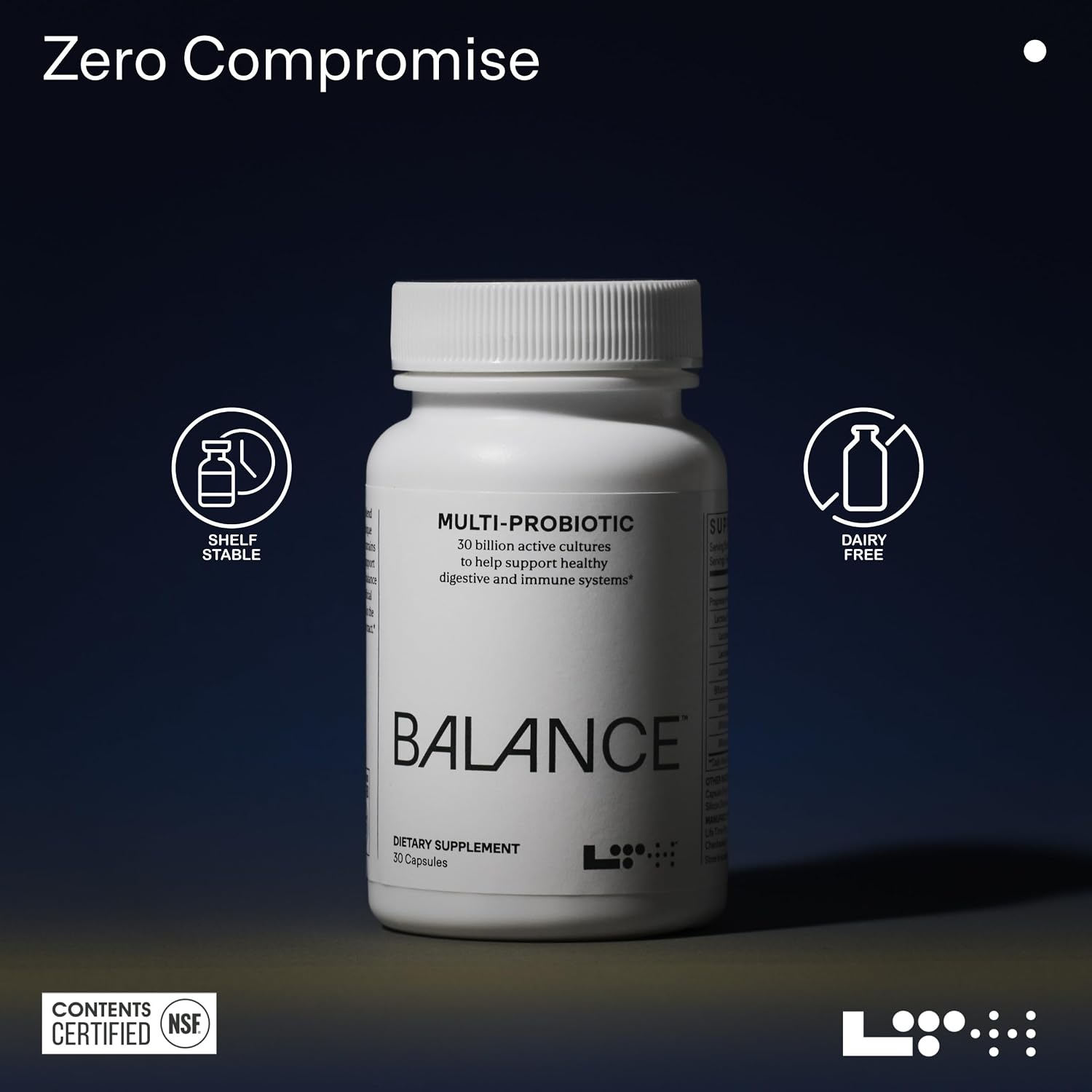 LTH Balance Multi Pro 30B Probiotic - 30 Billion CFUs - Dairy-Free and Shelf-Stable - Gut and Immune Support - 30 Capsules - görsel 5
