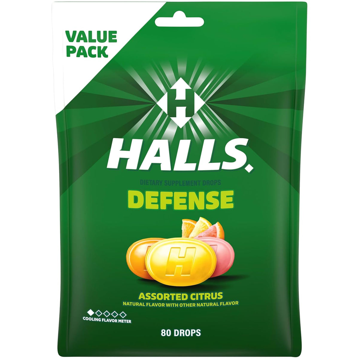 HALLS Defence Assorted Citrus Vitamin C Drops - 80 Pack - görsel 1