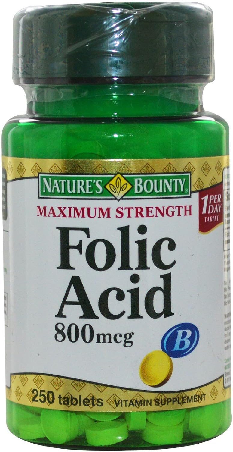 Nature's Bounty Folic Acid 800 mcg, 250 Tablets - görsel 10