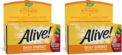 Nature’s Way Alive! Daily Energy Multivitamin, 22 Vitamins and Minerals, 60 Tablets (Pack of 2) – Image 1