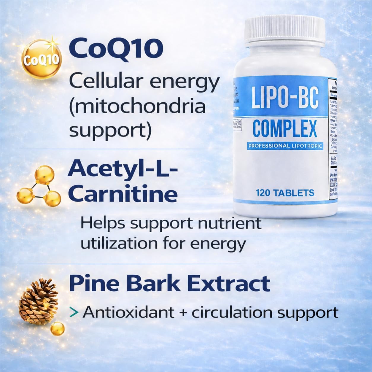 Legere Lipo-BC B-Complex Lipotropic Tablets, 120 Tablets - görsel 5