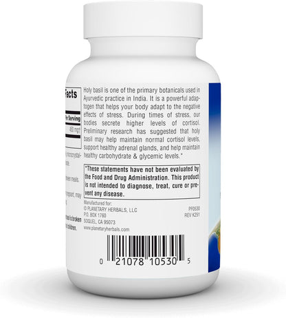 Planetary Herbals Holy Basil Capsules (60 Count)