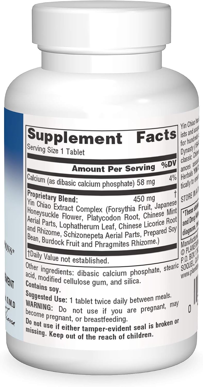 Planetary Herbals Yin Chiao Classic Tablets, 450 mg, 30 Count - görsel 3