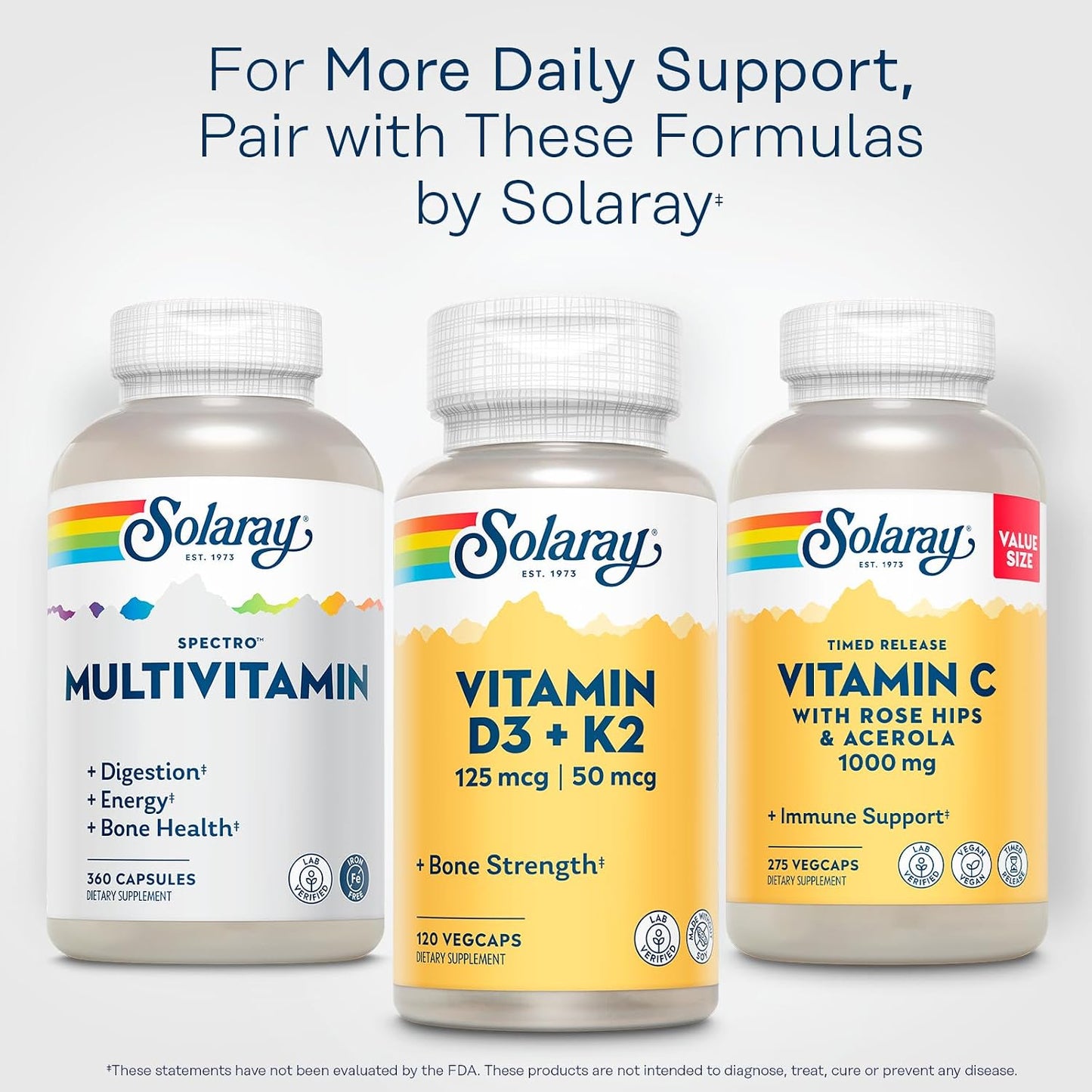 SOLARAY Spectro Multivitamin, Iron Free - 360 Capsules - görsel 6