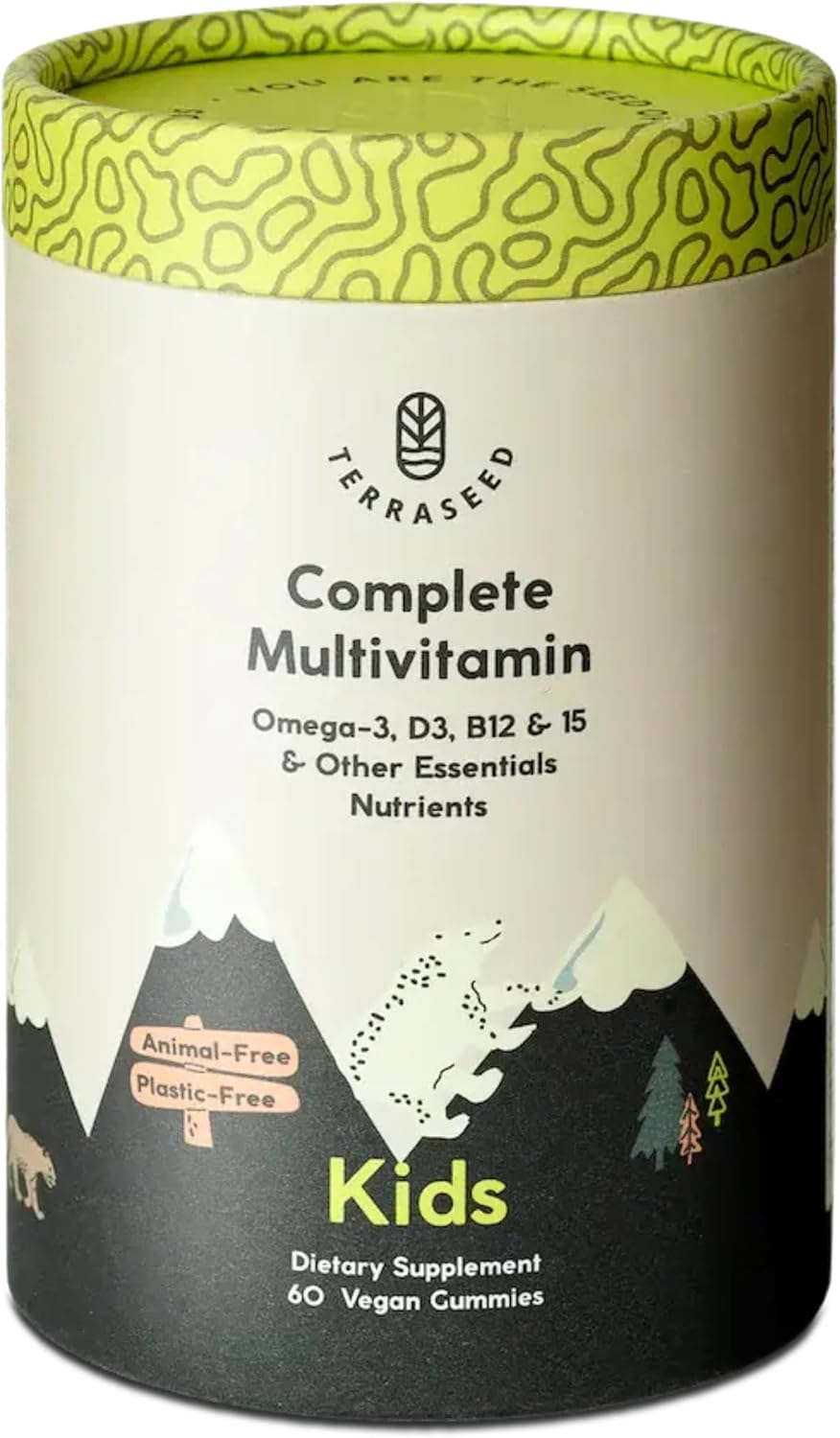Complete Kids Multivitamin Gummies - with Omega 3,6,9, Vitamin B12, Folic Acid, Iodine, Vitamin C, Zinc - Daily Essential Vitamins - Premium Vegan Multivitamin for Kids 2+ (60 Gummies) - görsel 1