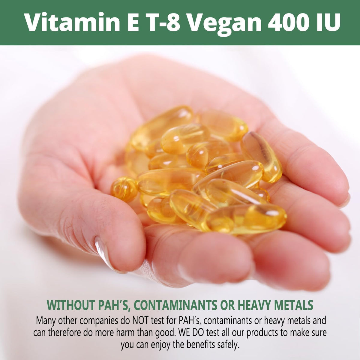 Vitamin E - All 8 Tocopherols and Tocotrienols 400 IU Vegan - görsel 3