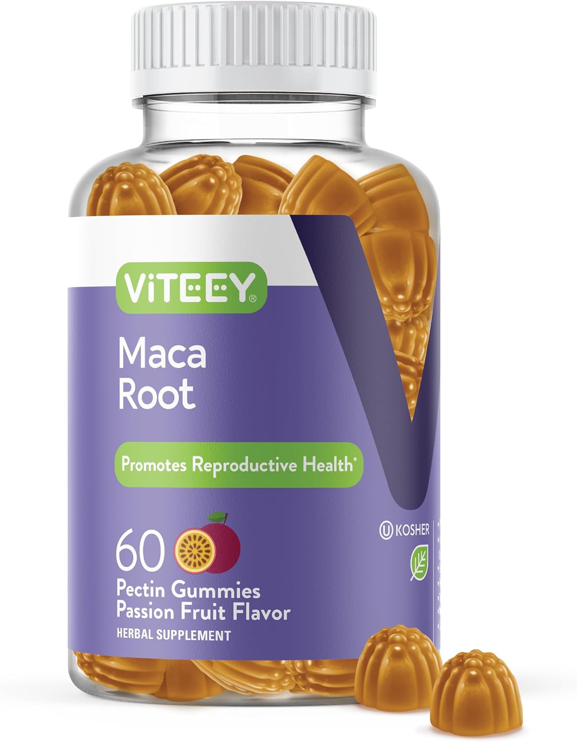 Viteey Black Maca Root Gummies - Drive, Passion & Energy Support for Men & Women - Vegan, Gluten-free - 120 Count - görsel 7