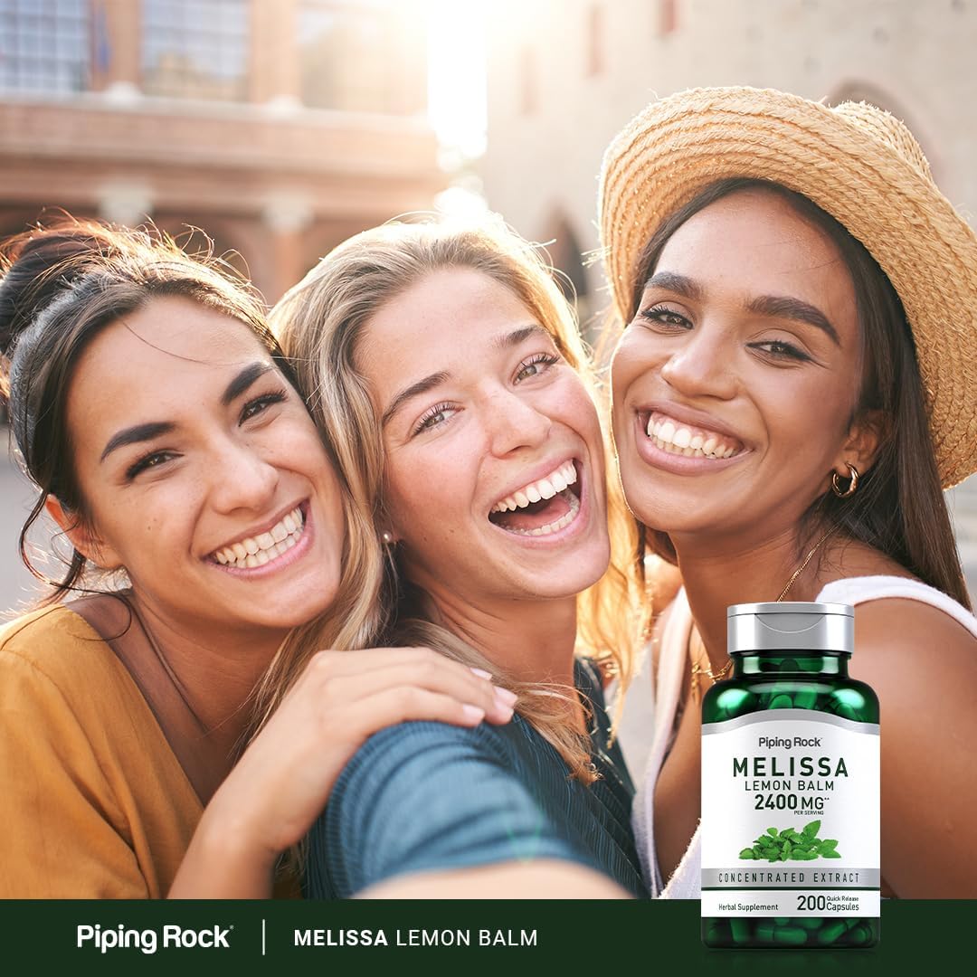 Piping Rock Lemon Balm Capsules | 200 Capsules | Non-GMO & Gluten-Free - görsel 6