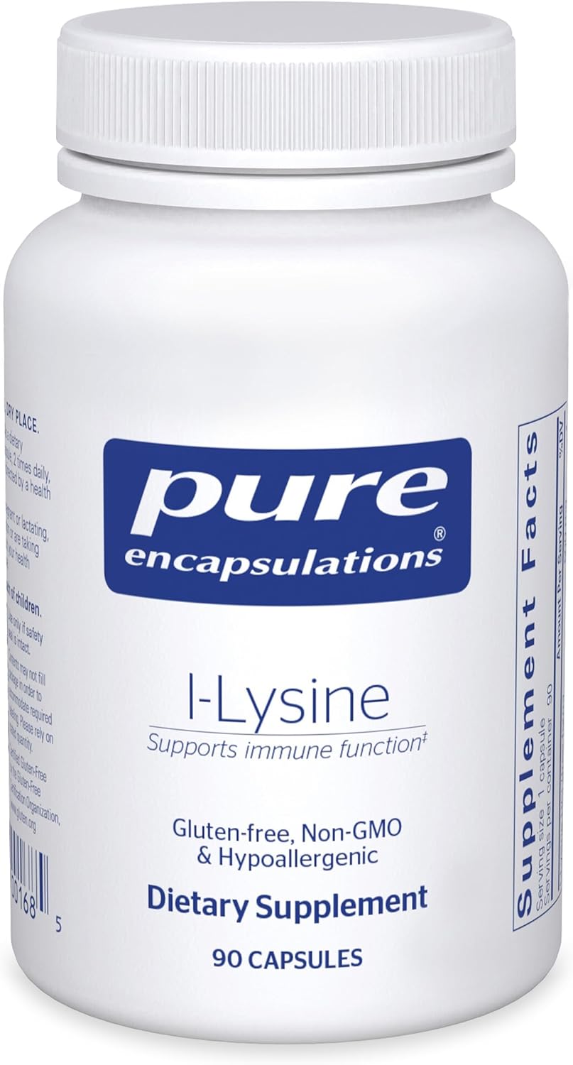 Pure Encapsulations L-Lysine - Essential Amino Acid Supplement to Support Normal Collagen Formation - 90 Capsules - görsel 1
