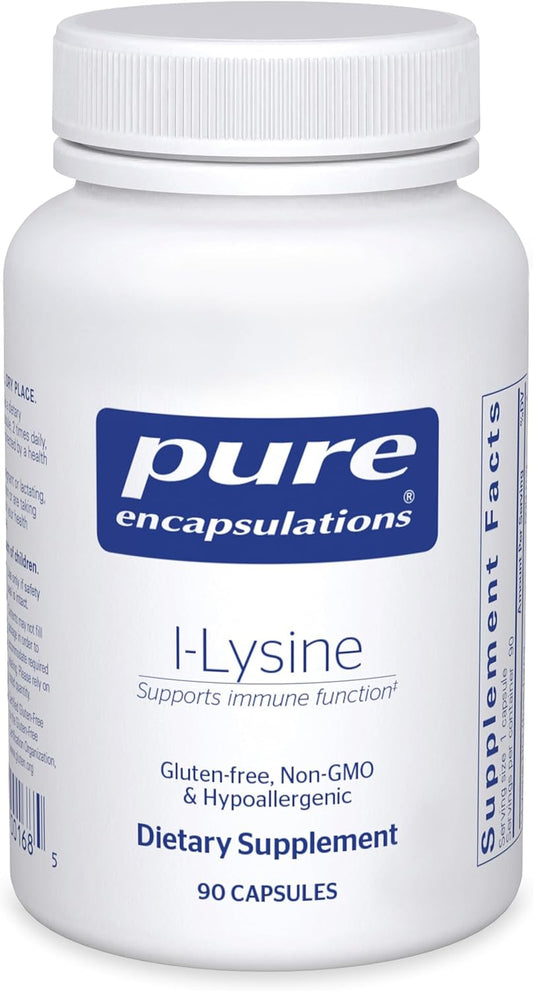 Pure Encapsulations L-Lysine - Essential Amino Acid Supplement to Support Normal Collagen Formation - 90 Capsules