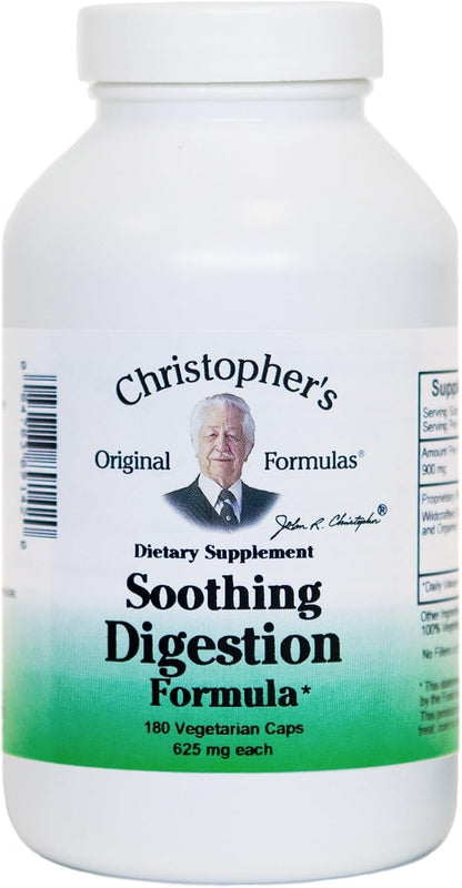 Christopher's Original Formulae Soothing Digestion – 180 Vegetarian Capsules