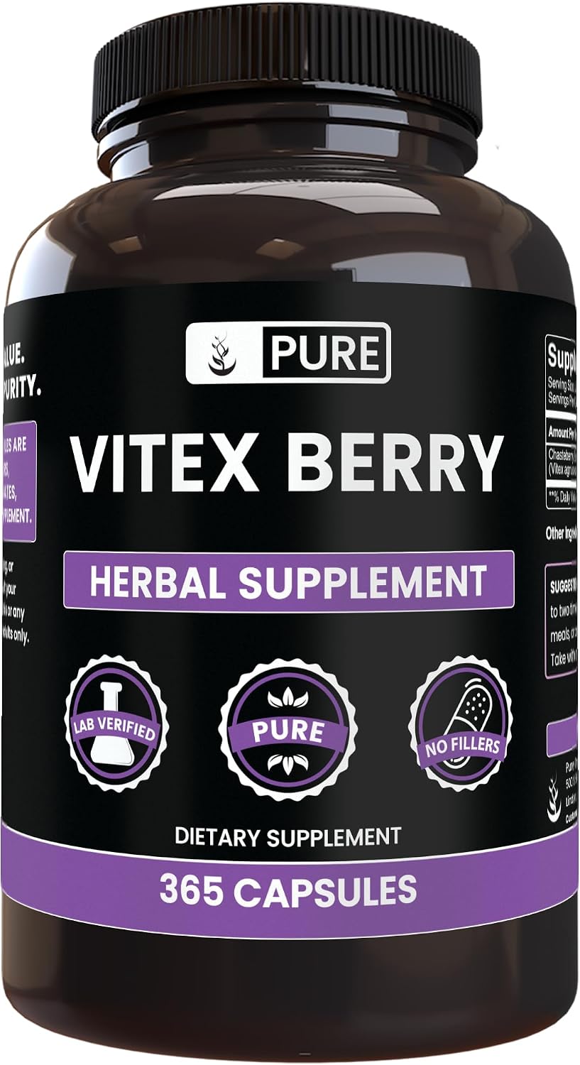 Pure Original Ingredients Vitex Berry (Chasteberry) – 365 Capsules - görsel 1