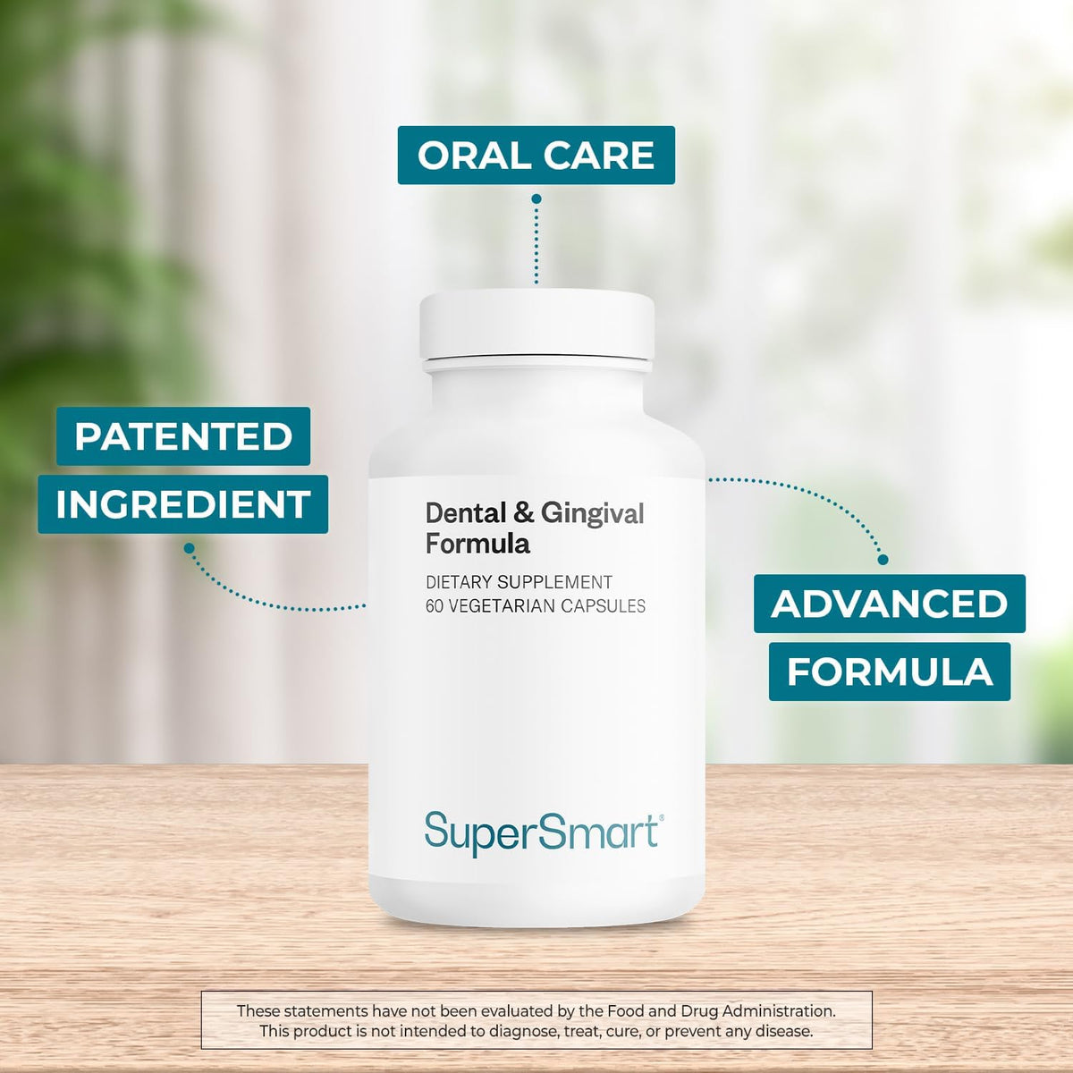 Supersmart Dental & Gingival Formula – Patented Oral Care Supplement with TEES-10, 60 Vegetarian Capsules - görsel 3