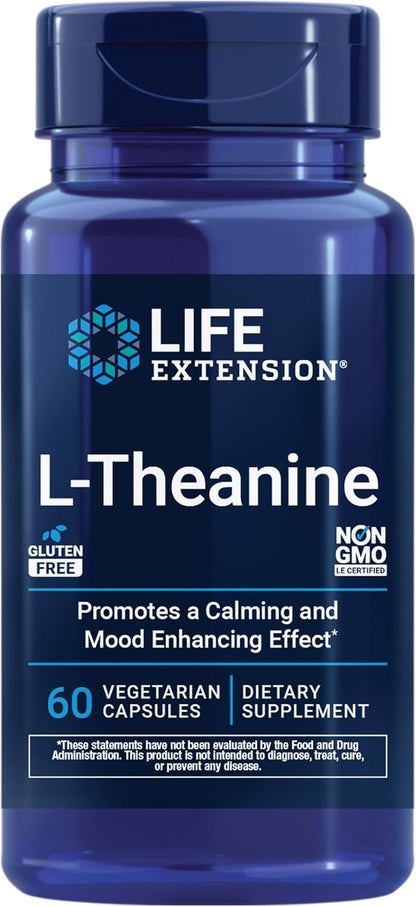 Life Extension L-Theanine - Twin Pack of 120 Vegetarian Capsules