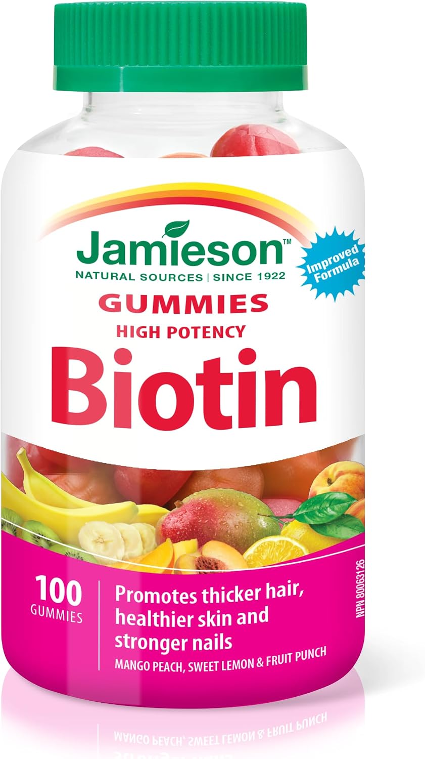Jamieson High Potency Biotin Gummies, 2500 mcg, 100 Gummies - görsel 1