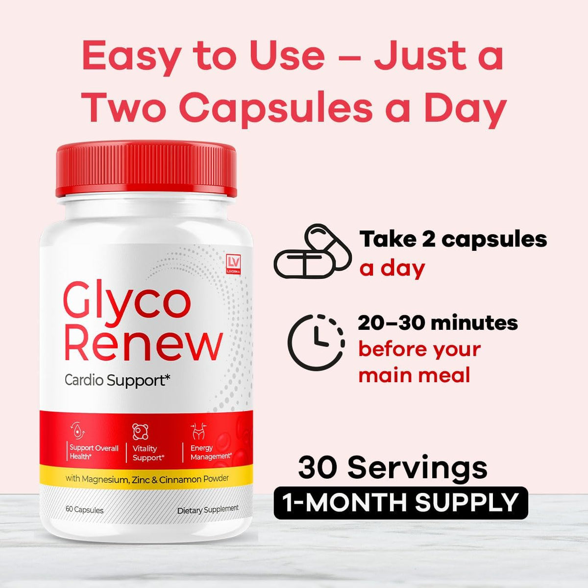 Glyco Renew Capsules – Blood Support Supplement (3 Pack, 270 Capsules) - görsel 4