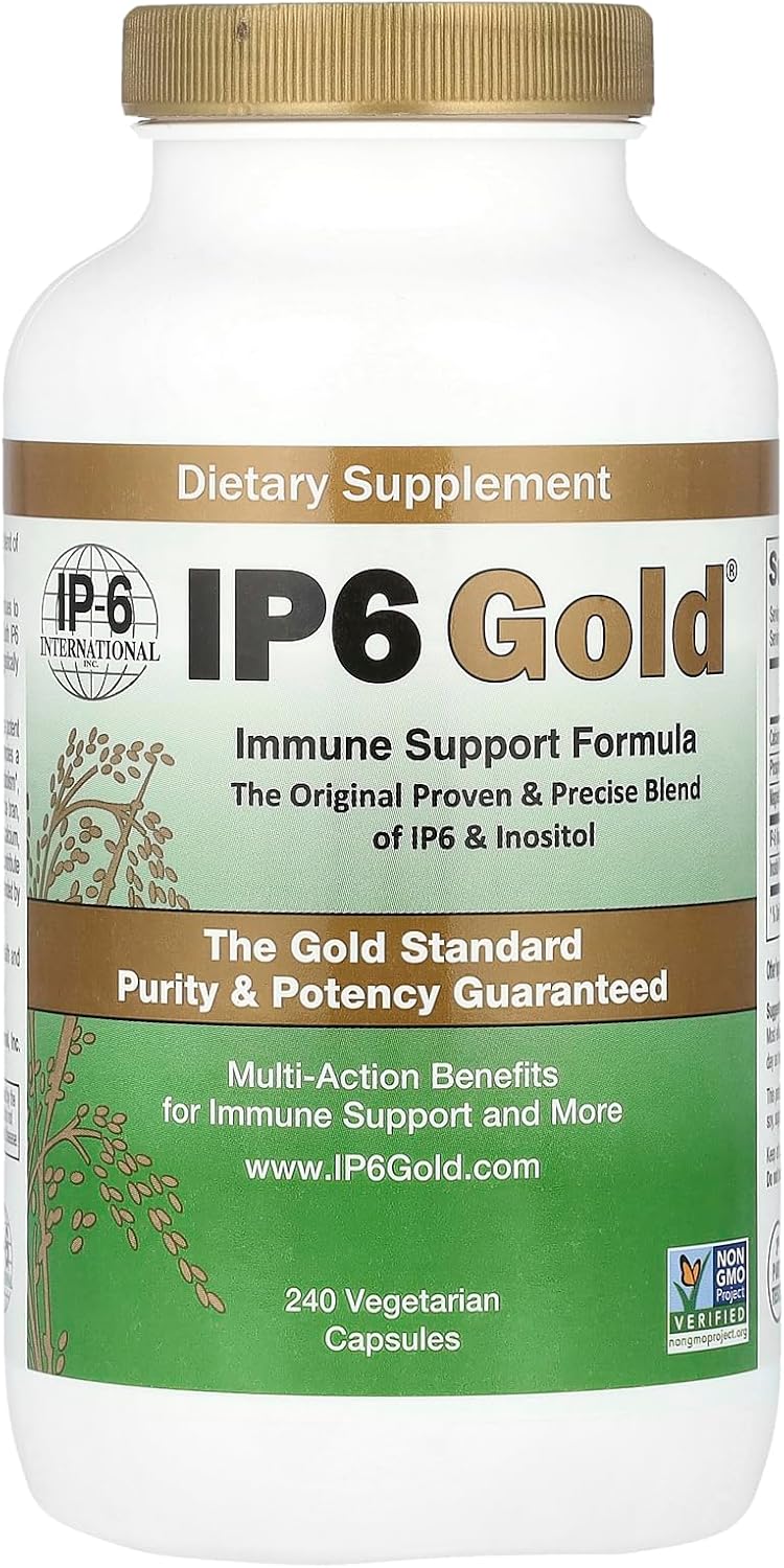 IP6 Gold Immune Support Formula with Inositol – 240 Vegetarian Capsules – Non-GMO – Made in the USA - görsel 1
