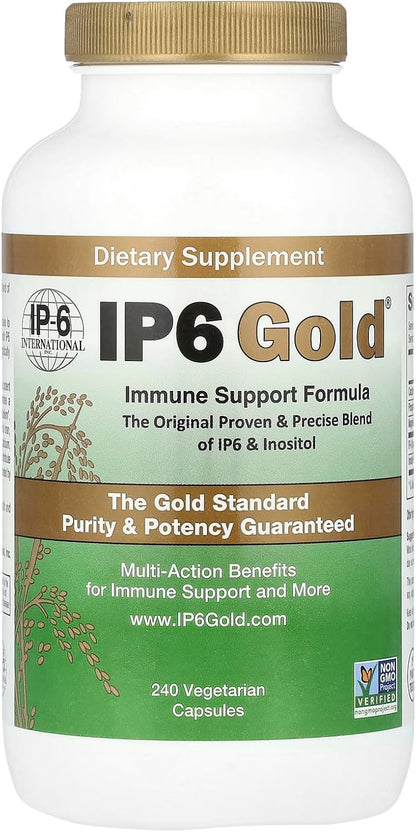IP6 Gold Immune Support Formula with Inositol – 240 Vegetarian Capsules – Non-GMO – Made in the USA