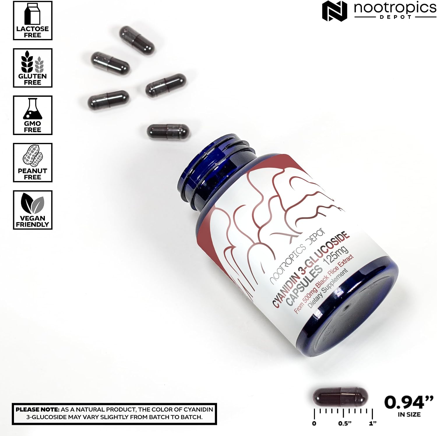 Nootropics Depot Cyanidin 3-Glucoside – 125 mg, 60 Capsules - görsel 3