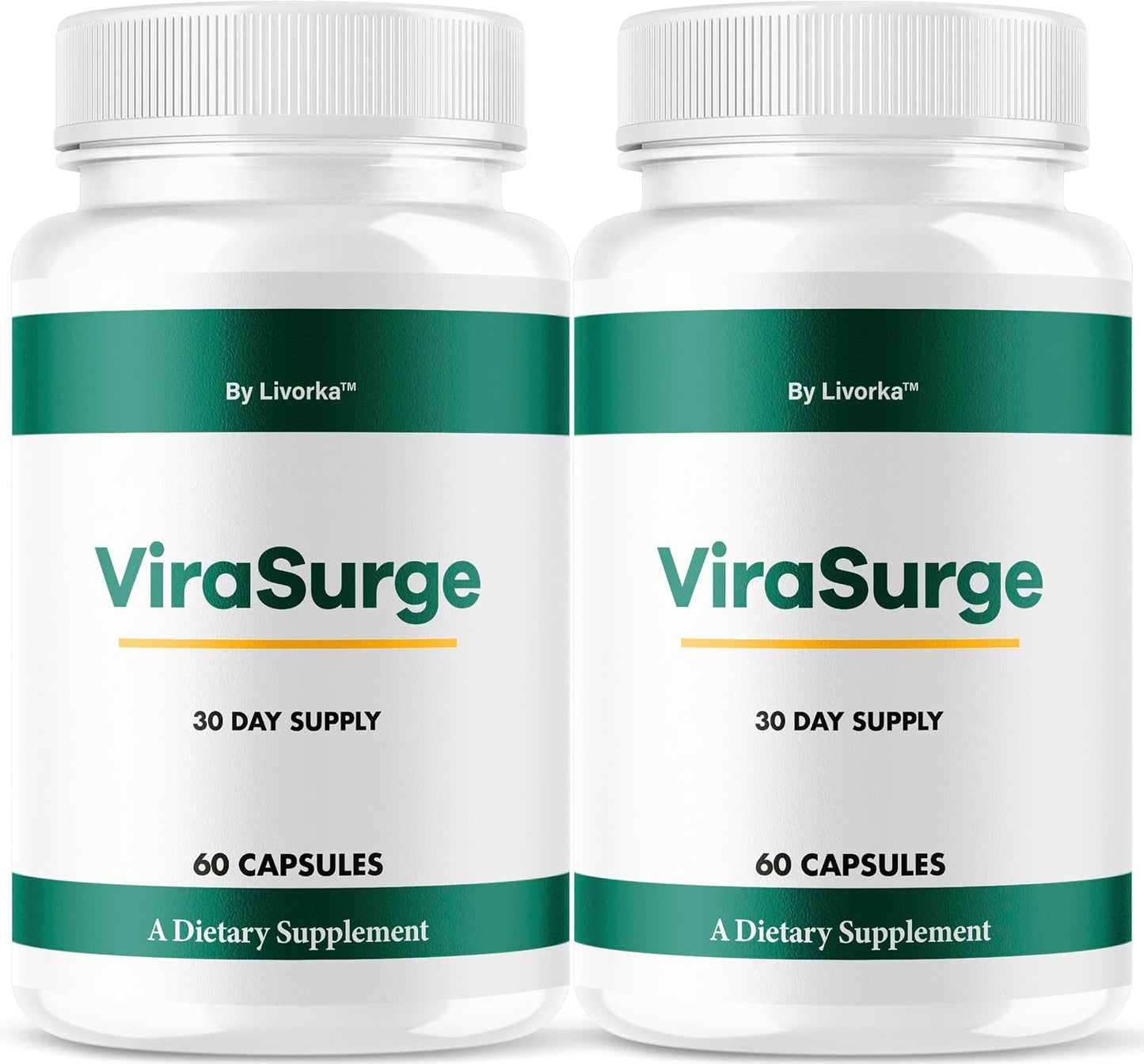 (2 Pack) ViraSurge Pills for Men – All Natural Premium Food Supplement, 120 Capsules - görsel 1