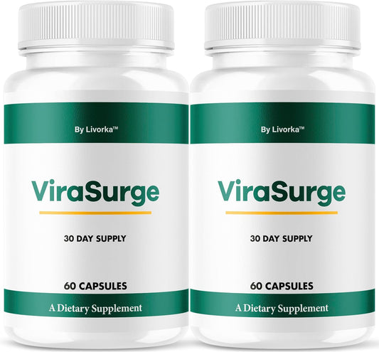(2 Pack) ViraSurge Pills for Men – All Natural Premium Food Supplement, 120 Capsules