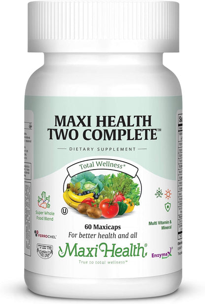 Maxi Health Multivitamins for Men and Women – Complete Daily Vitamins for Energy, Immune Function and Wellness Support – Kosher & Vegan Multivitamin – 60 Capsules
