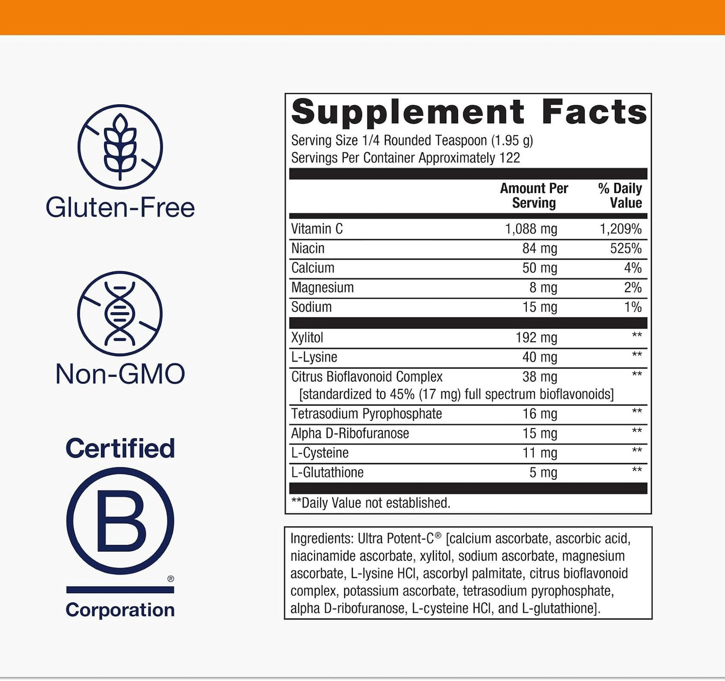 Metagenics Ultra Potent-C Vitamin C Powder, 238 g - görsel 4