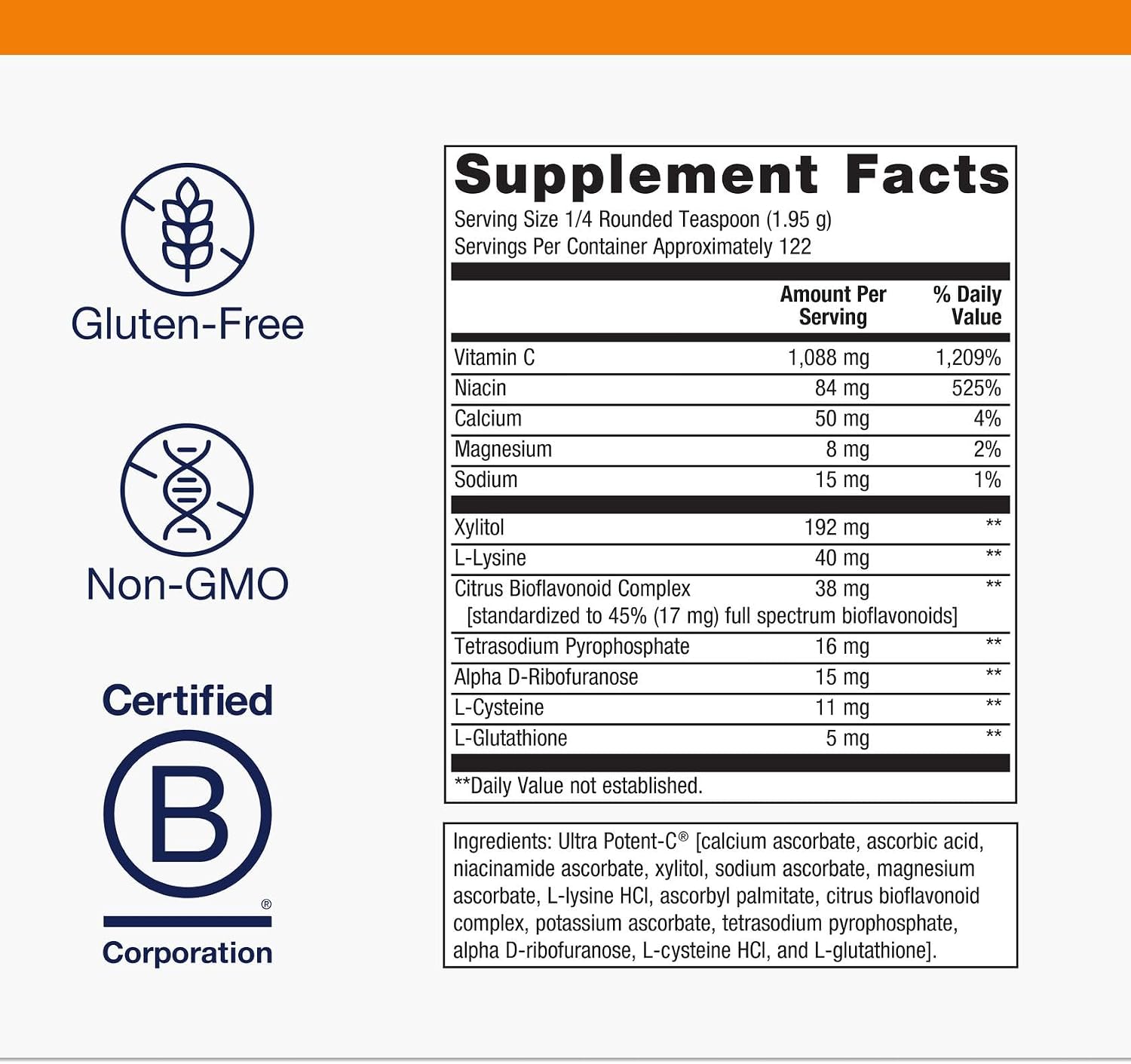Metagenics Ultra Potent-C Vitamin C Powder, 238 g - görsel 4