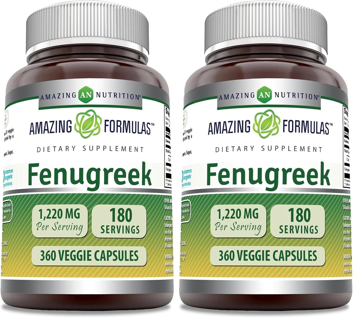 Amazing Formulae Fenugreek Seed 1220 mg - 180 Veggie Capsules - Non-GM, Gluten-free Food Supplement - görsel 6