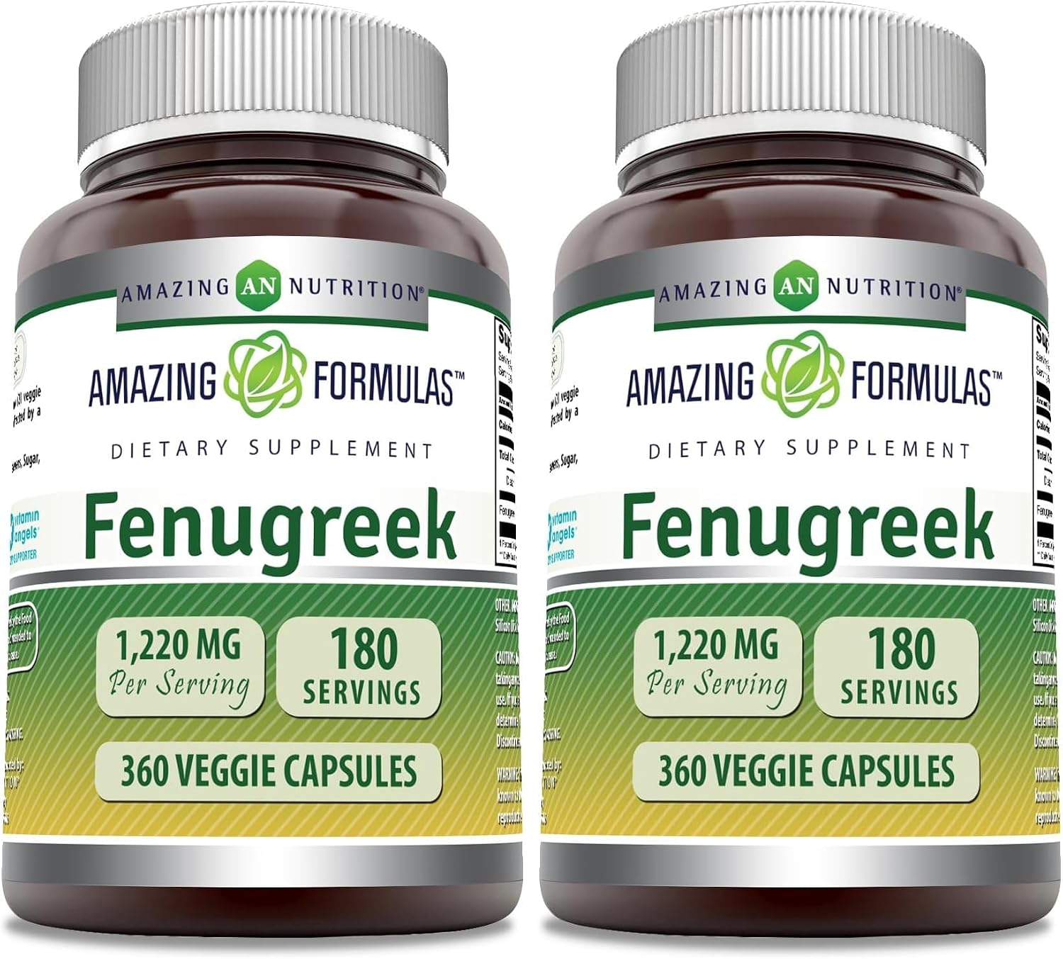 Amazing Formulae Fenugreek Seed 1220 mg - 180 Veggie Capsules - Non-GM, Gluten-free Food Supplement - görsel 6