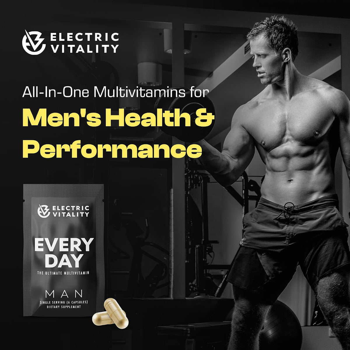 ELECTRIC VITALITY Multivitamins for Men - All in One Pack for Energy and Focus, 30 Packs - görsel 2