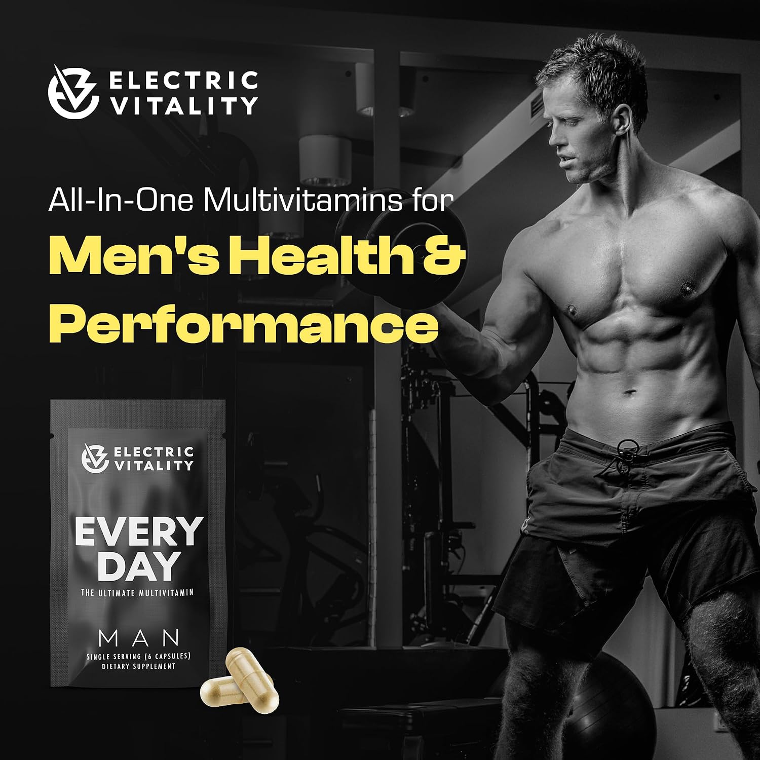 ELECTRIC VITALITY Multivitamins for Men - All in One Pack for Energy and Focus, 30 Packs - görsel 2