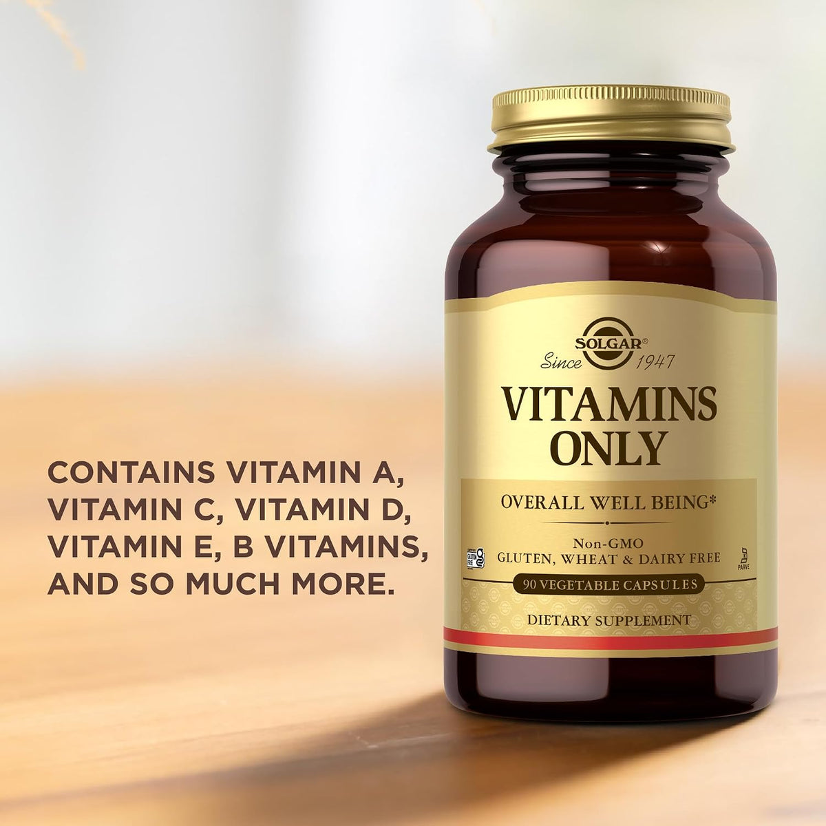 Solgar Vitamins Only Multivitamin Supplement, 90 Vegetable Capsules - görsel 5
