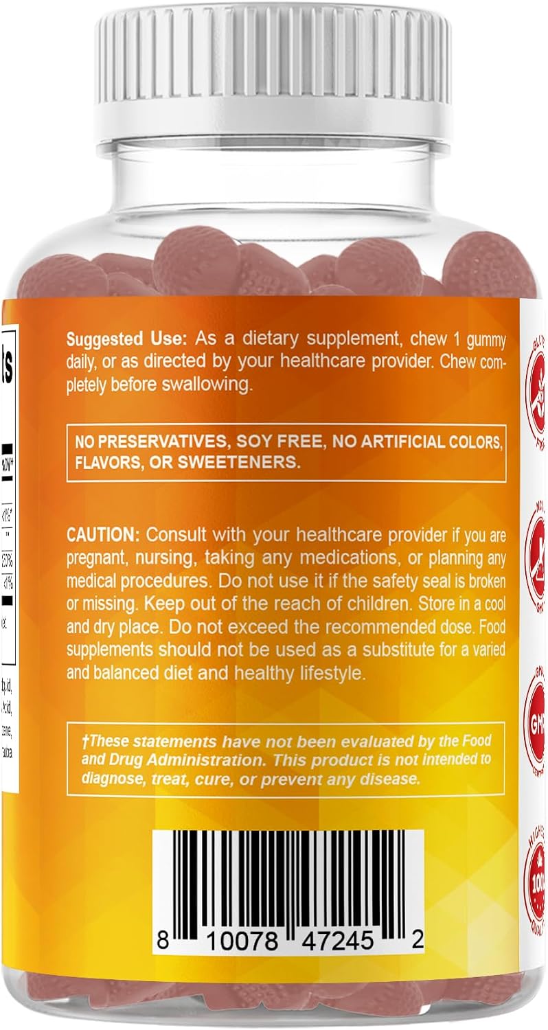 Vitamatic Sugar Free Vitamin D3 2000 IU Gummies - Peach Flavour, 120 Count - görsel 9