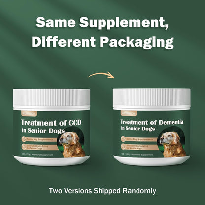 Senior Dog Supplements - Mushroom Powder for Cognitive Support (120g)