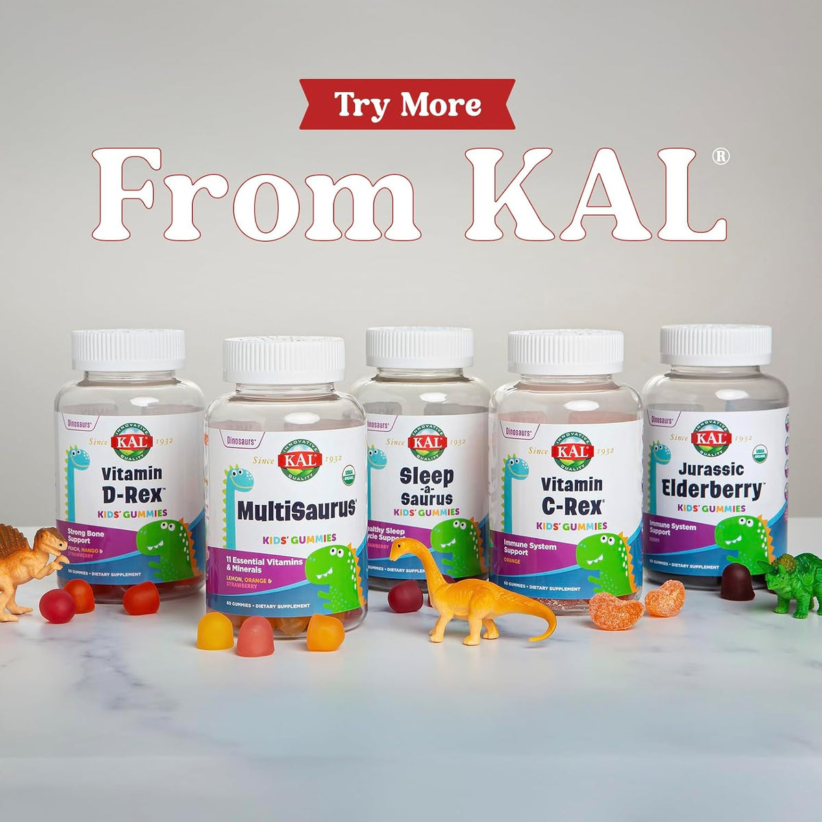 Kal Vitamin C-Rex Kids Gummies - 60 Count - görsel 6