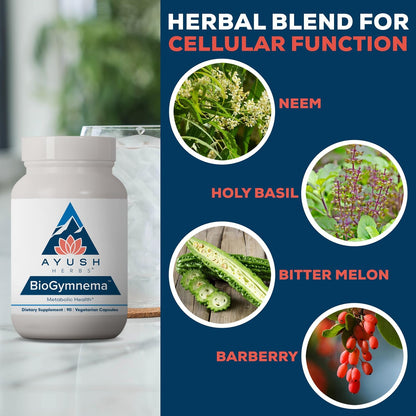 Ayush Herbs BioGymnema - Metabolic Support Herb Blend