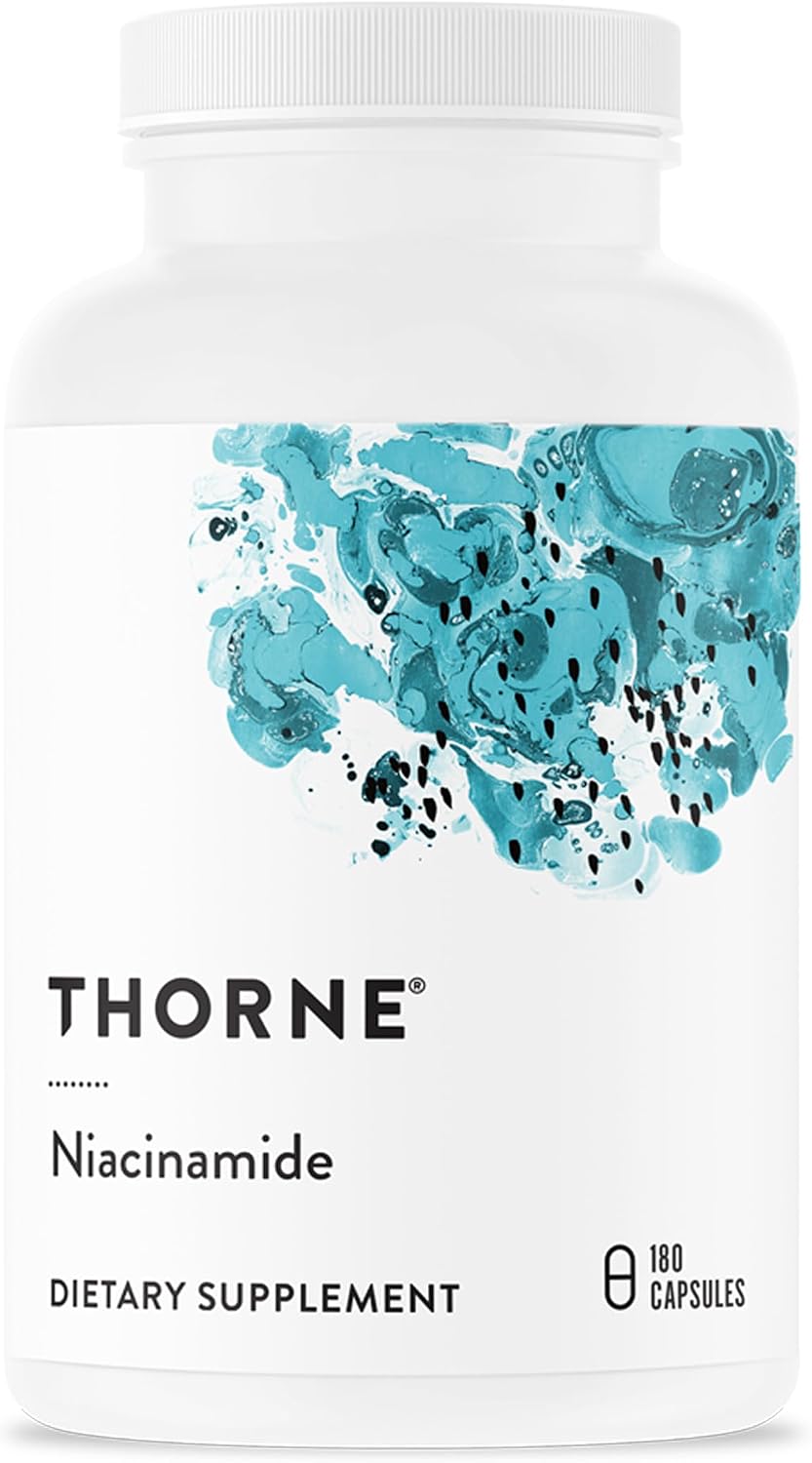 THORNE Niacinamide – Non-Flushing Vitamin B3 Food Supplement – 180 Capsules - görsel 1