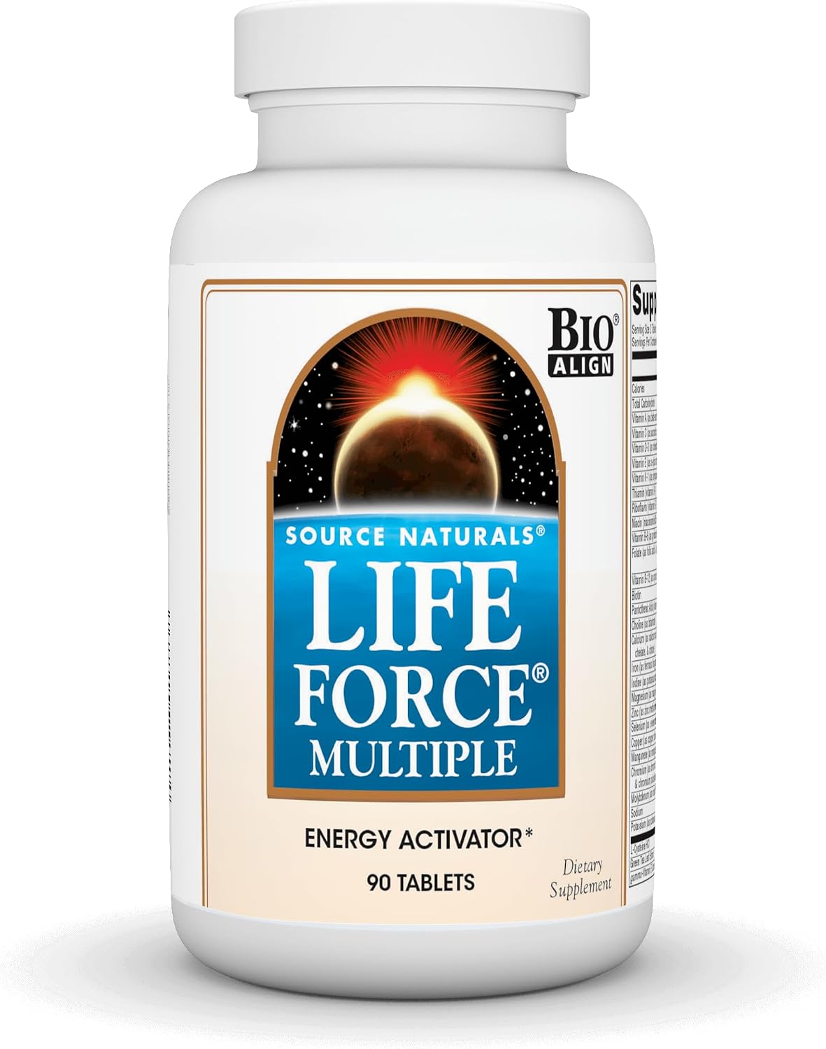 Source Naturals Life Force Multiple Daily Multivitamin – High Strength Essential Vitamins, Minerals, Antioxidants & Nutrients – Energy & Immune Support – 90 Tablets - görsel 1