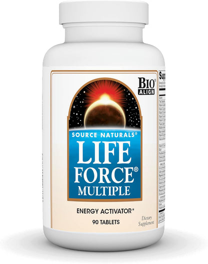 Source Naturals Life Force Multiple Daily Multivitamin – High Strength Essential Vitamins, Minerals, Antioxidants & Nutrients – Energy & Immune Support – 90 Tablets