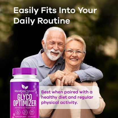 (3 Pack) GlycoEase Glyco Optimiser - Official GlycoEase Capsules Natural Supplement Support, Glycoease Premium Naturals, Glycoeas Advanced Formula Reviews, 180 Capsules for 3 Months