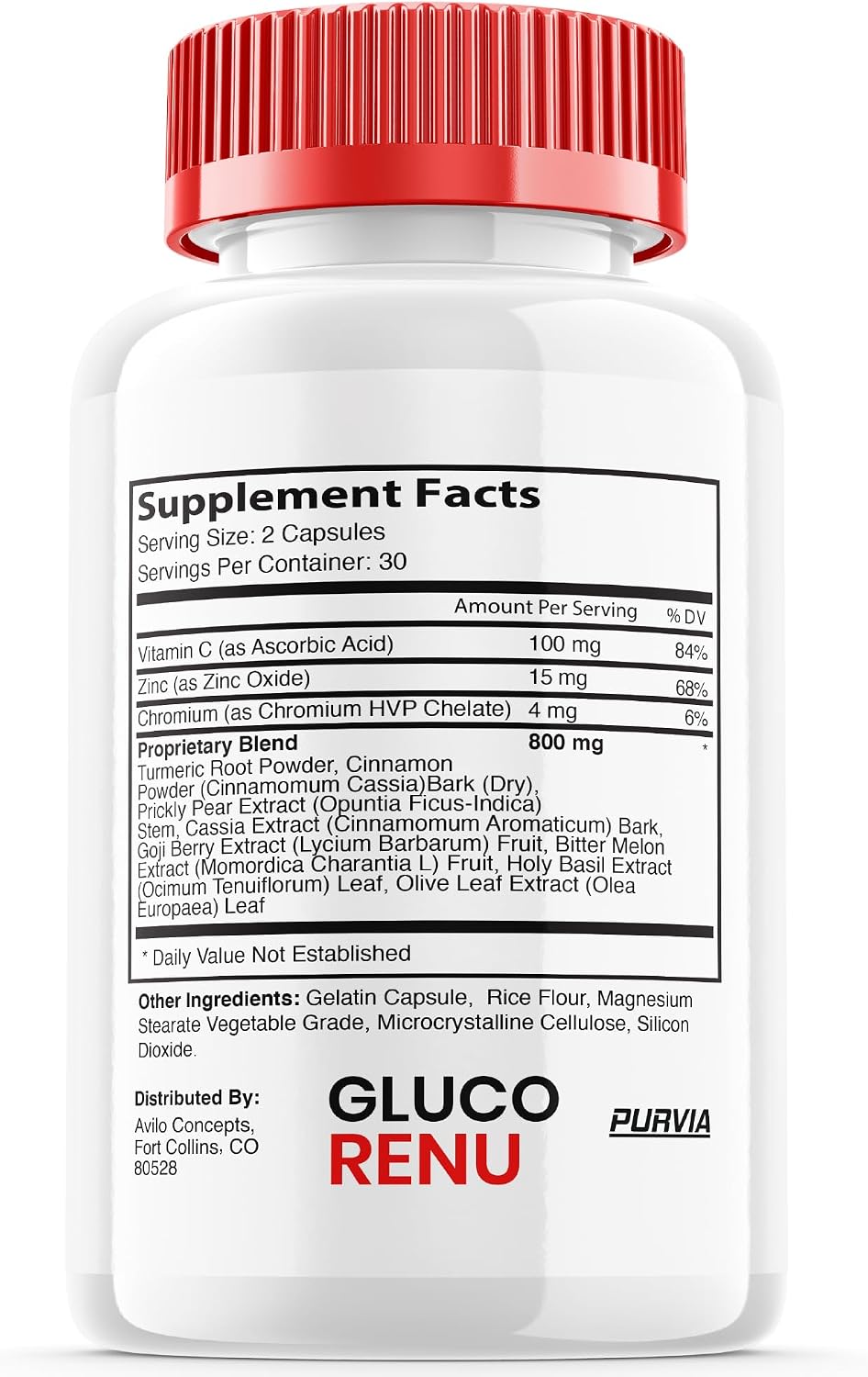 Gluco Renu - Advanced Formula Supplement, High Strength Capsules for Overall Wellbeing Support (60 Capsules) - görsel 3