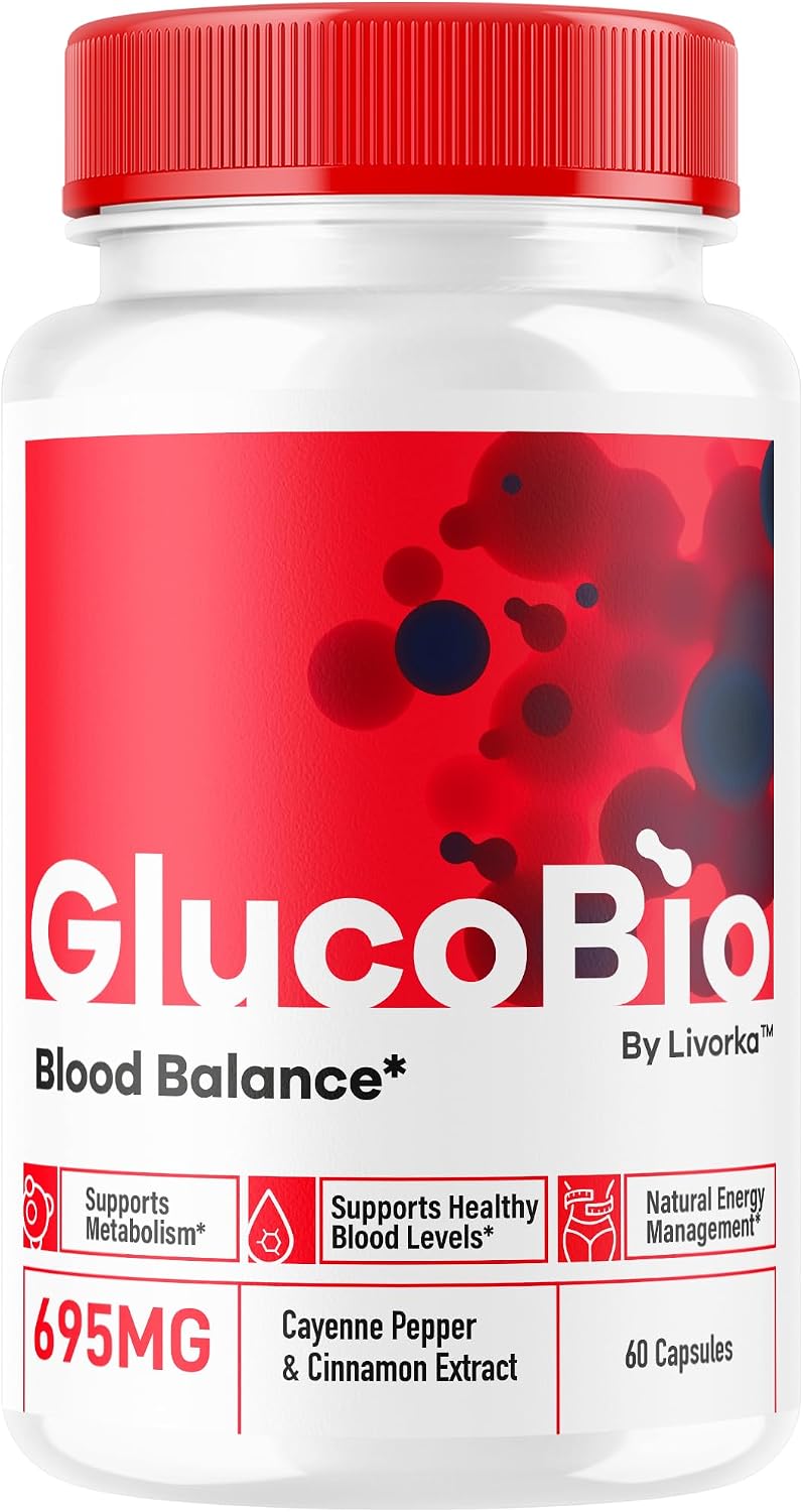 GlucoBio Capsules - Official Gluco Bio Advanced Formula Support Pills - Maximum Strength, Natural Gluco Bio Supplement for Overall Health & Wellbeing Reviews, 60 Capsules (1 Month) - görsel 1