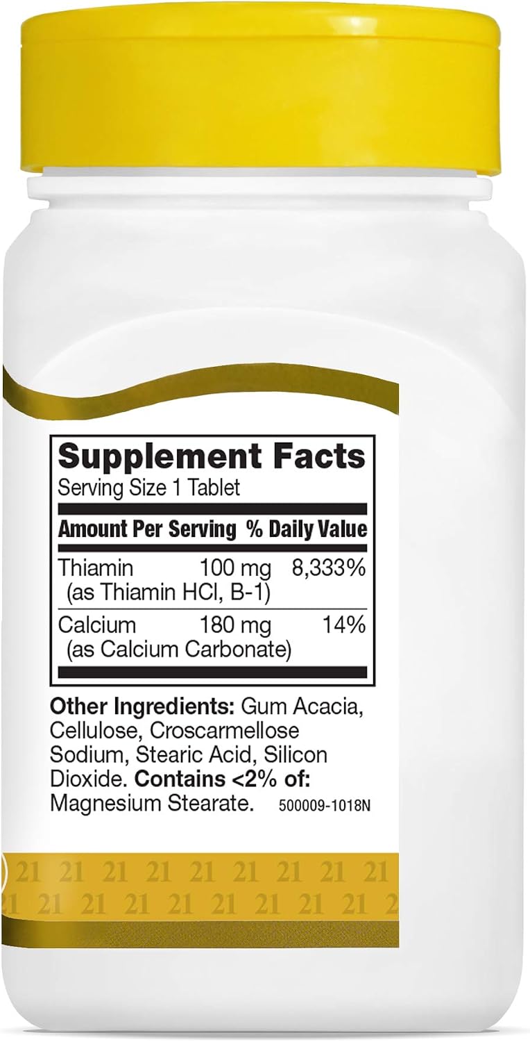 21st Century B-1 Tablets, 100 mg, 110 Tablets (Pack of 12) - görsel 10