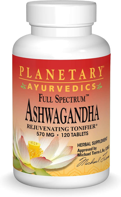 Planetary Herbals Ashwagandha Full Spectrum, 570mg, 120 Tablets