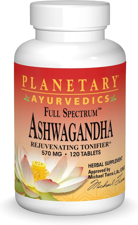 Planetary Herbals Ashwagandha Full Spectrum, 570mg, 120 Tablets